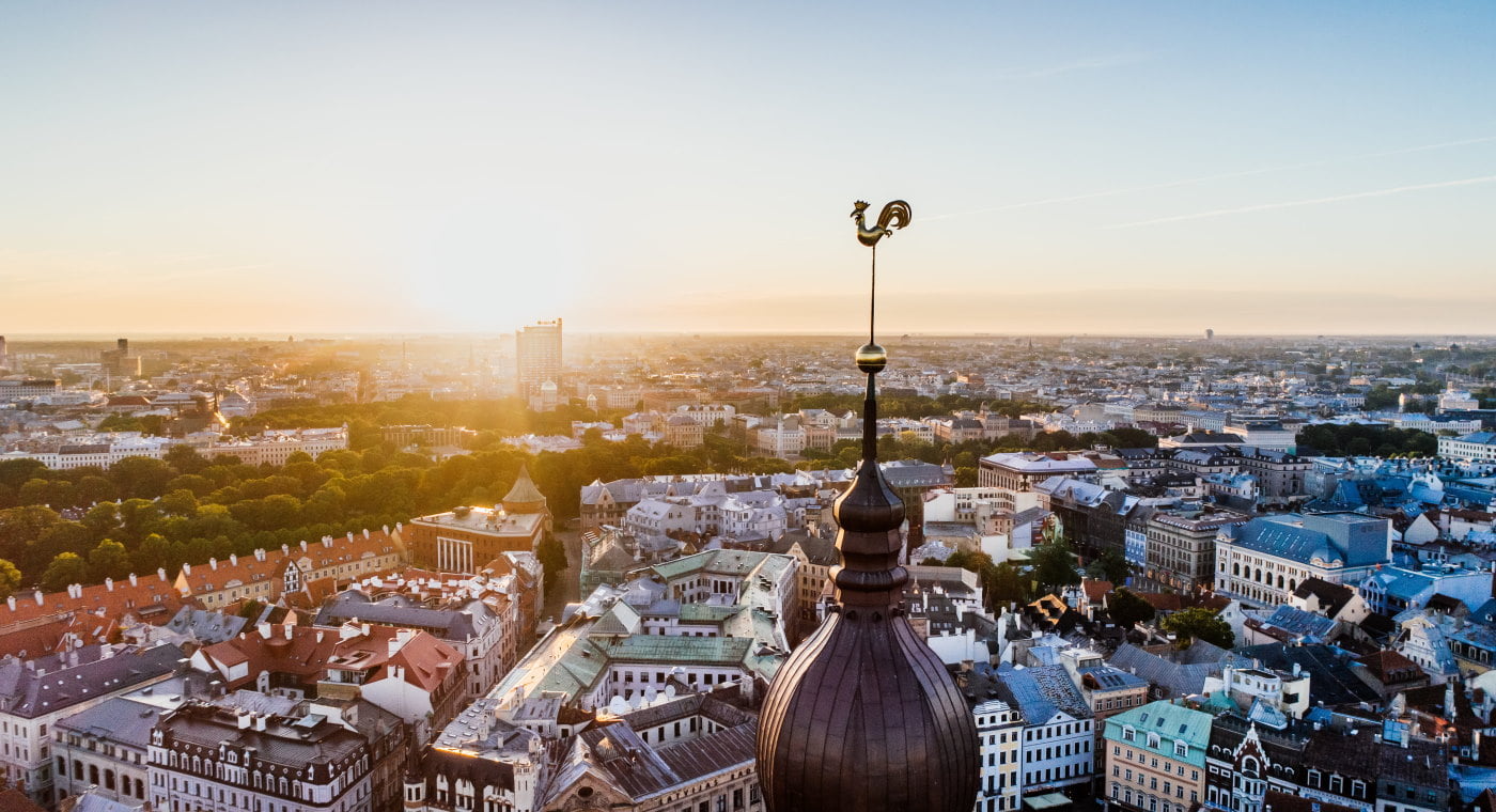 Skyline of Riga from above