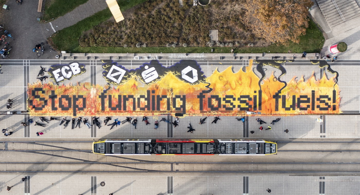 Protest against fossil fuel funding